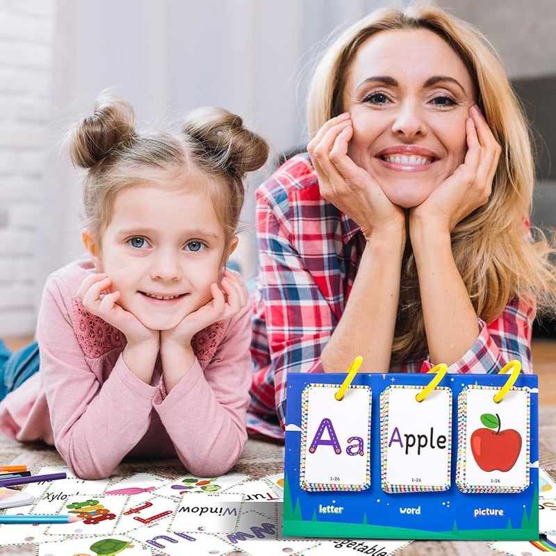 78 قطعة مجموعة بطاقات تعلم مفردات الأبجدية مع دليل الوالدين لأطفال ما قبل المدرسة - Image 5